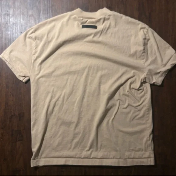 Essentials Tan Short Sleeve Tee Casual Style - Picture 3 of 5